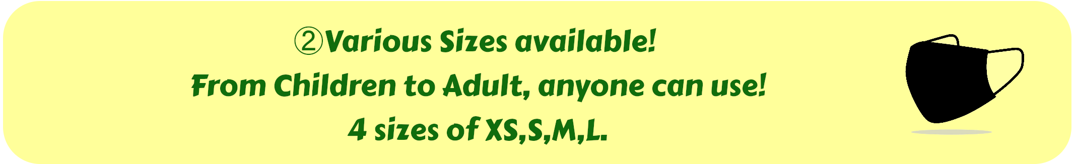 Various Sizes available